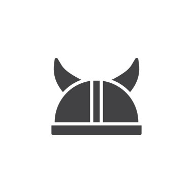 Viking kask vektör simgesi