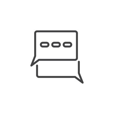 İletişim sohbet anahat simgesi