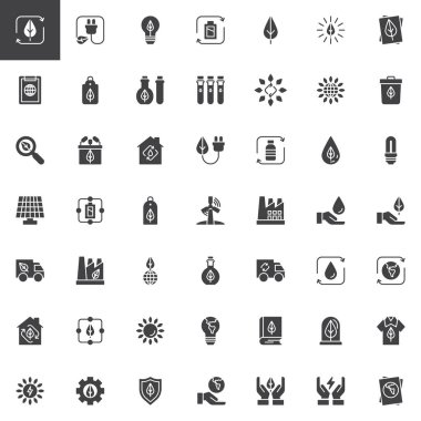Ekoloji vector Icons set