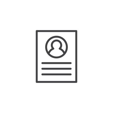 Kişisel veri dosya anahat simgesini