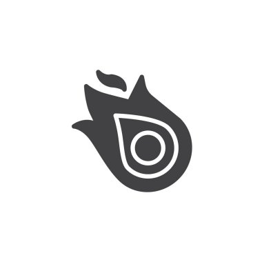 Yangın alev vektör simgesi. Mobil kavramı ve web tasarım için düz işareti dolu. Sihirli ateş basit katı simgesi. Sembol, logo illüstrasyon. Piksel mükemmel vektör grafikleri