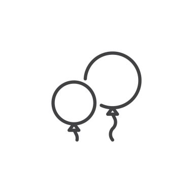 Balonlar anahat simgesini