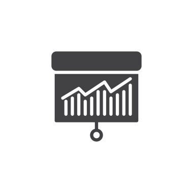 Projektörü ekran grafik vektör simgesi ile