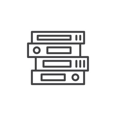 Yüzük bağlayıcı anahat simgesini yığını