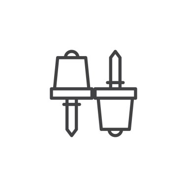 İğne anahat simgesi itmek.