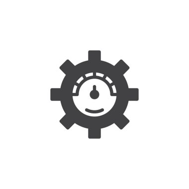 Ölçüm dişli vektör simgesi