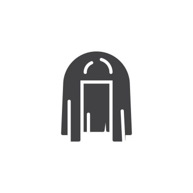 Kleopatra peruk vektör simgesi