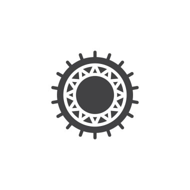 Daire halı süs vektör simgesi