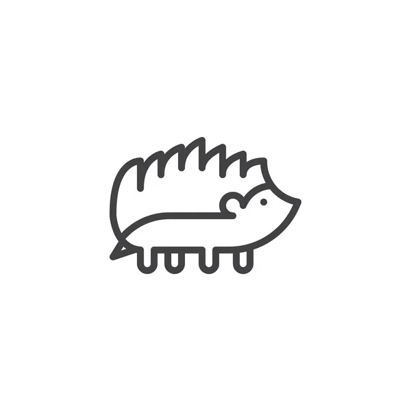 Hedgehog outline icon — Stock Vector