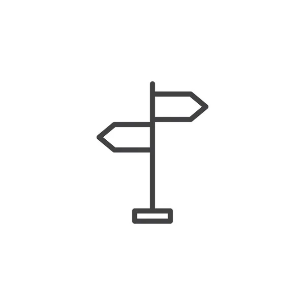 Wegweiser Zeigerumrisssymbol Lineares Stilschild Für Mobiles Konzept Und Webdesign Wegweiser — Stockvektor