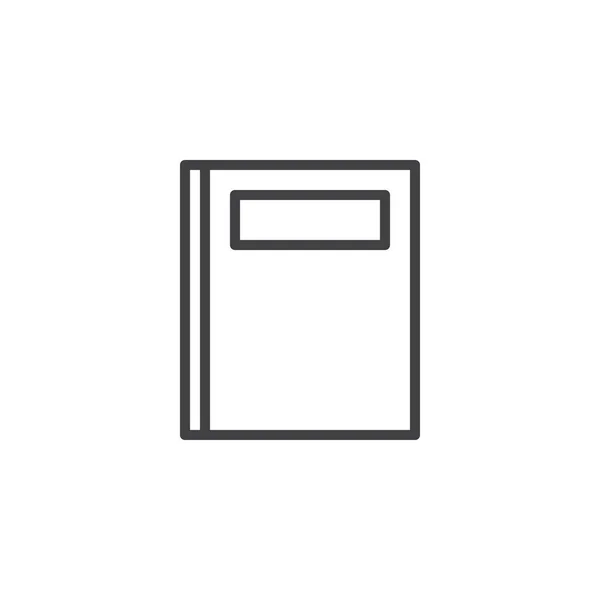 Copertina libro icona contorno — Vettoriale Stock