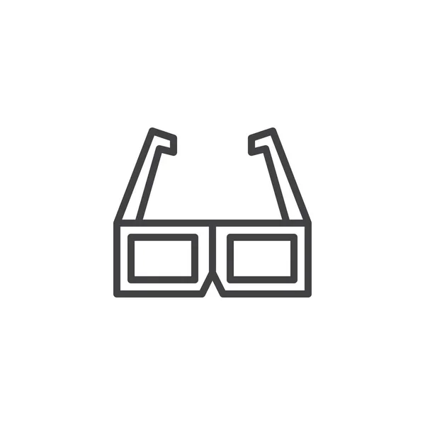 Brille Umreißt Symbol Lineares Stilschild Für Mobiles Konzept Und Webdesign — Stockvektor