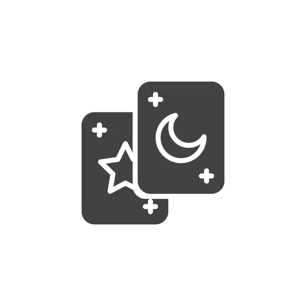 Tarot Cards Vector Icon Filled Flat Sign Mobile Concept Web — Stock Vector