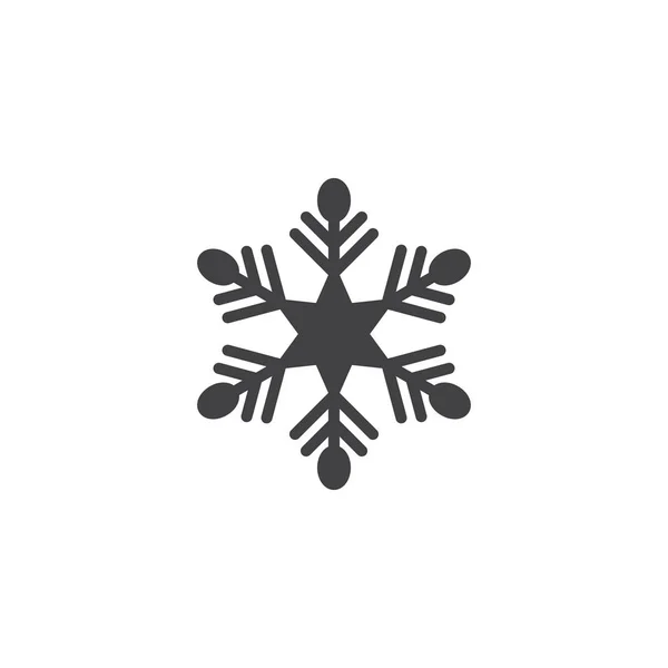 Śnieżynka Wektor Ikona Wypełnione Płaskie Znak Dla Mobilnych Koncepcji Projektowania — Wektor stockowy