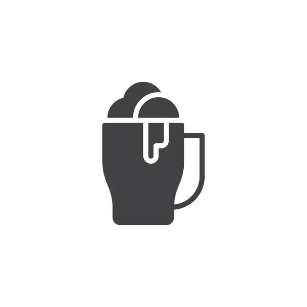 Frappe kaffeglas vektor ikon – Stock-vektor