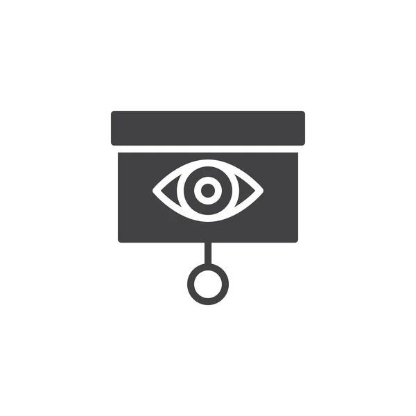 Oční Test Obrazovky Vektorové Ikony Plné Ploché Znamení Pro Mobilní — Stockový vektor