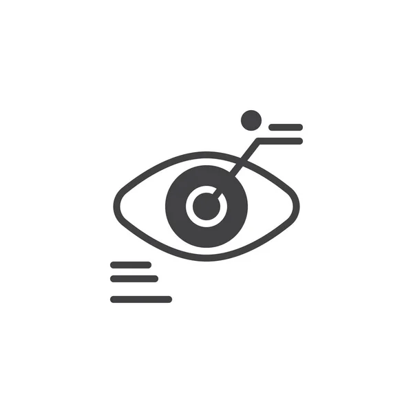 Icona Biometrica Del Vettore Identificazione Segno Piatto Riempito Concetto Mobile — Vettoriale Stock