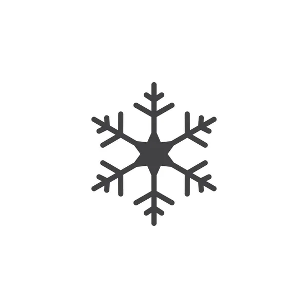 Snowflake Vector Icon Filled Flat Sign Mobile Concept Web Design — Stock Vector