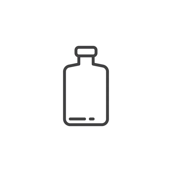 Ícone de contorno vazio da garrafa — Vetor de Stock