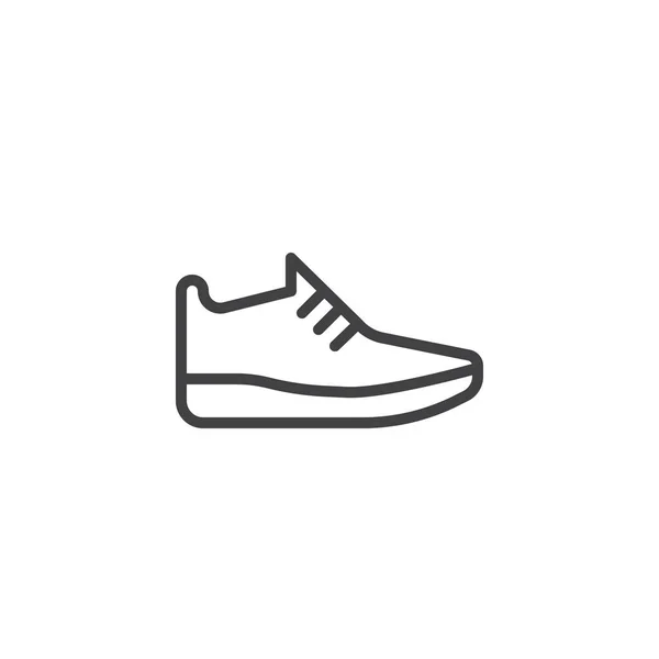 Sneakers Icône Contour Signe Style Linéaire Pour Concept Mobile Web — Image vectorielle