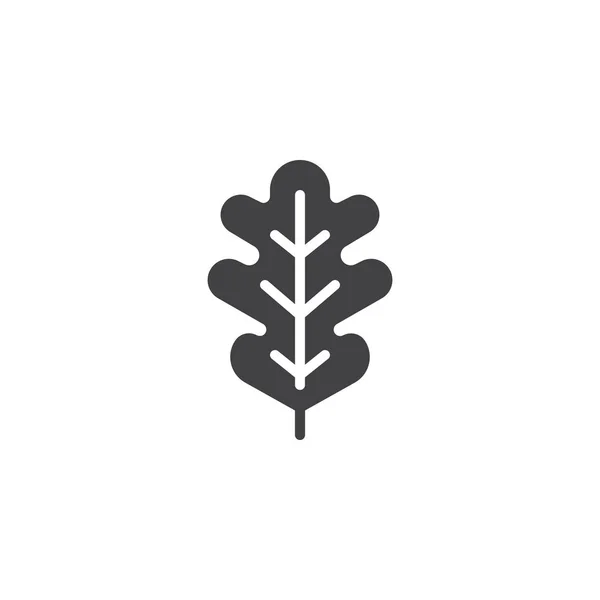 Oak leaf vector icon — Stock Vector