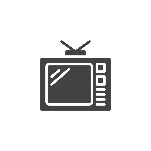 Старий Телевізійний Вектор Значок Заповнений Плоский Знак Мобільної Концепції Веб — стоковий вектор