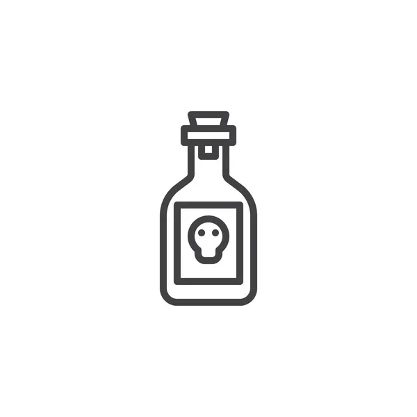 Poison Bottle Outline Icon Linear Style Sign Mobile Concept Web — Stock Vector