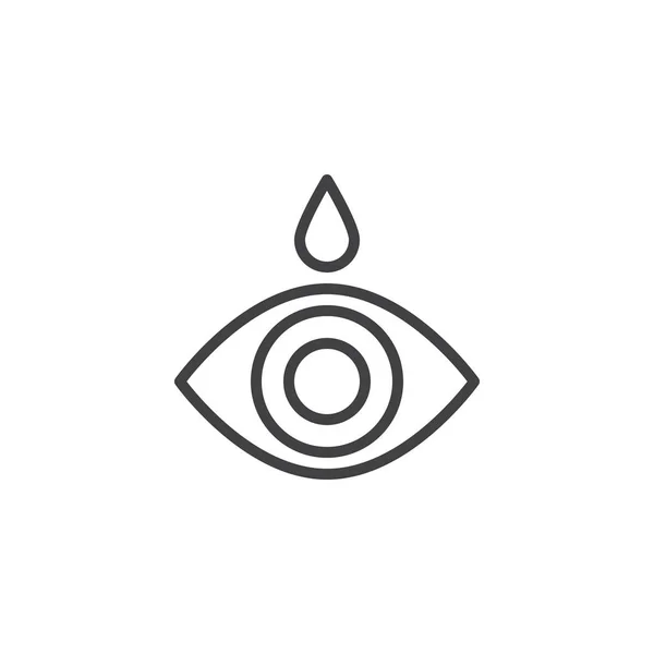 Augentropfen Umrisssymbol Lineares Stilschild Für Mobiles Konzept Und Webdesign Augenheilkunde — Stockvektor
