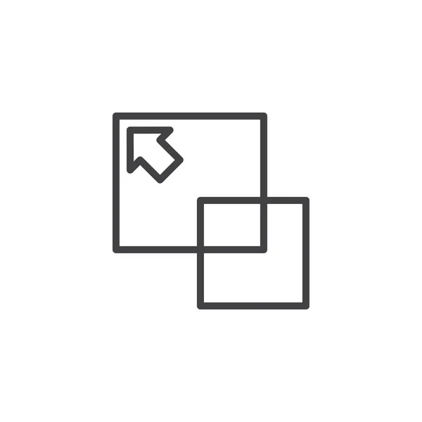 Werkzeugumrandungssymbol Vergrößern Lineares Stilschild Für Mobiles Konzept Und Webdesign Linienvektorsymbol — Stockvektor