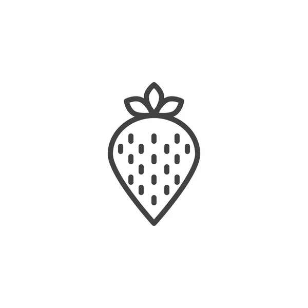 Erdbeer Umriss Symbol Lineares Stilschild Für Mobiles Konzept Und Webdesign — Stockvektor