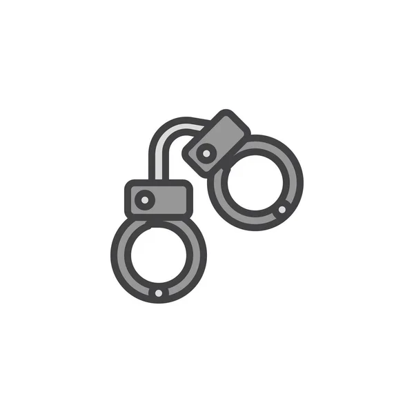 Handcuffs filled outline icon — Stock Vector