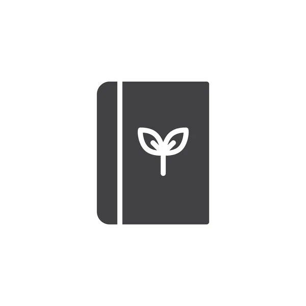 Ecology book vector icon — Stock Vector