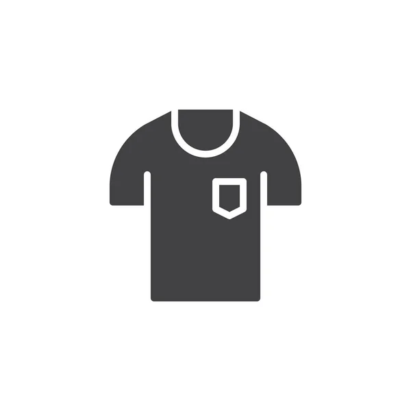 ポケット ベクトル アイコンの シャツ モバイルの概念と Web デザインのフラット記号を記入しました シャツ シンプルな固体のアイコン シンボル — ストックベクタ