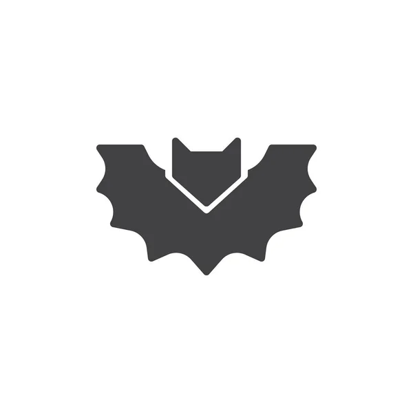 Halloween Bat Wektor Ikona Wypełnione Płaskie Znak Dla Mobilnych Koncepcji — Wektor stockowy