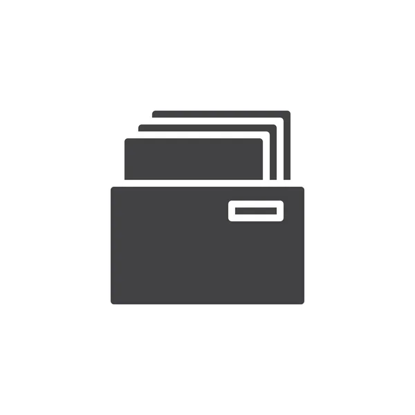 Folder z pliku dokumentów wektor ikona — Wektor stockowy