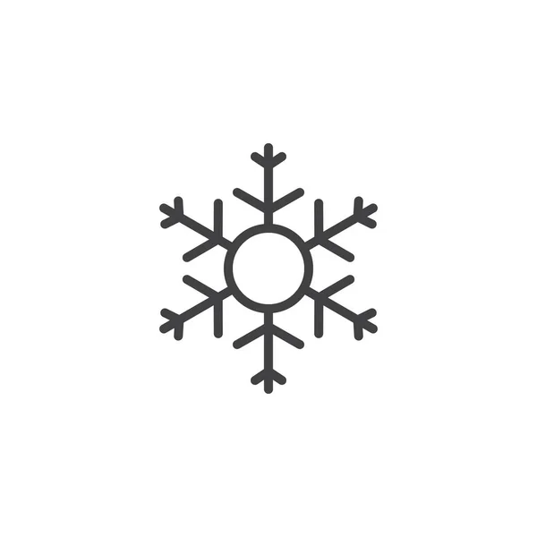 Εικονίδιο Περίγραμμα Νιφάδας Χιονιού Γραμμικό Στύλ Για Mobile Concept Και — Διανυσματικό Αρχείο