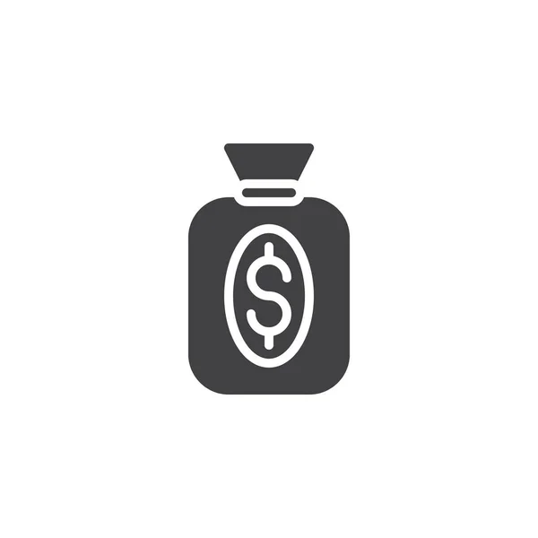 Dollar money bag vector icon — Stock Vector