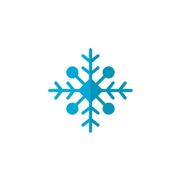 Niebieski Płaski Ikona Śnieżynki Wektor Znak Piktogram Kolorowy Białym Tle — Wektor stockowy
