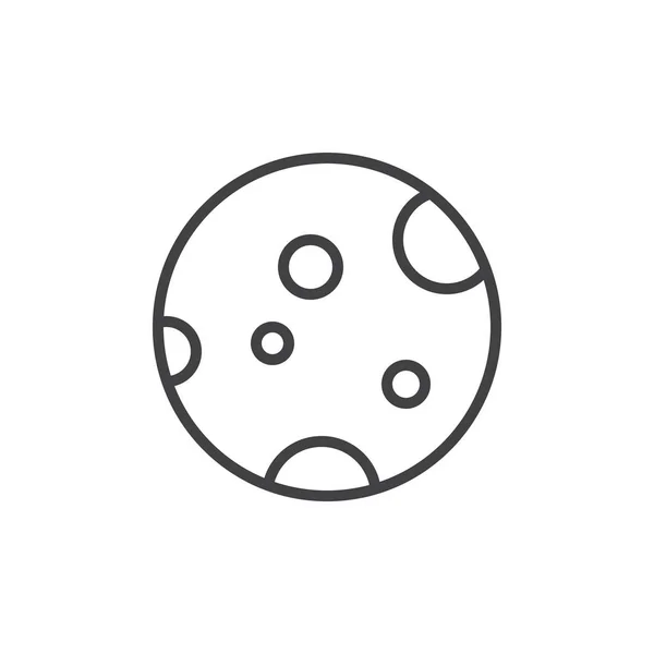 Иконка контура Луны — стоковый вектор