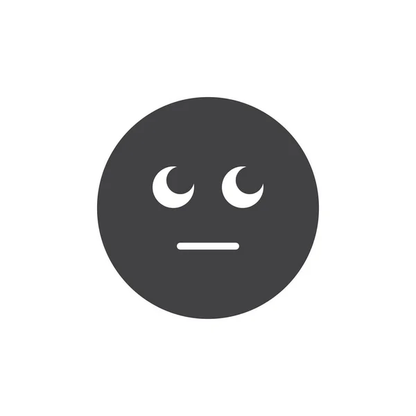 Pensando face emoji vetor ícone — Vetor de Stock