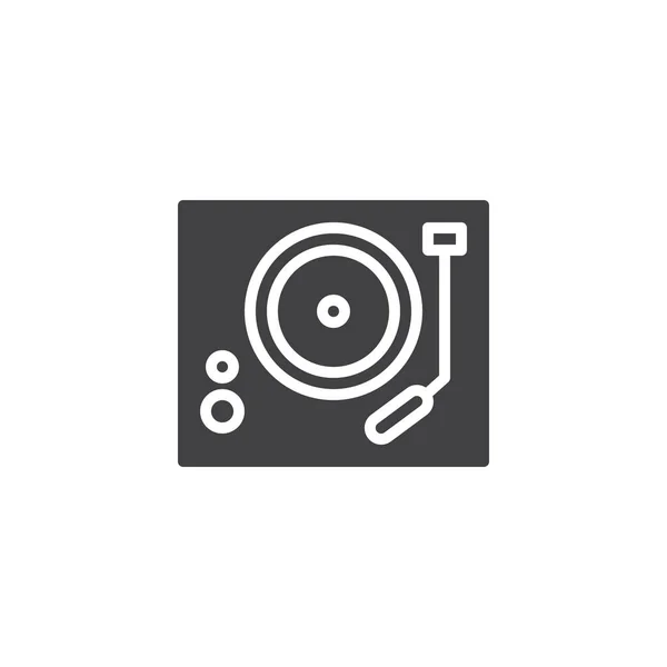 Vinyl gramofon vektorové ikony — Stockový vektor