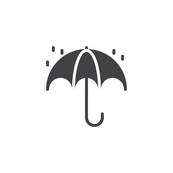 Umbrella and rain drops vector icon — Stock Vector