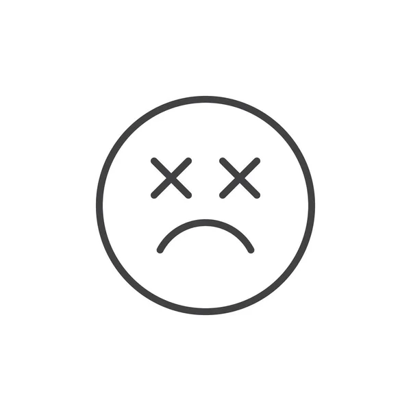 Symbole für totes Emoticon — Stockvektor