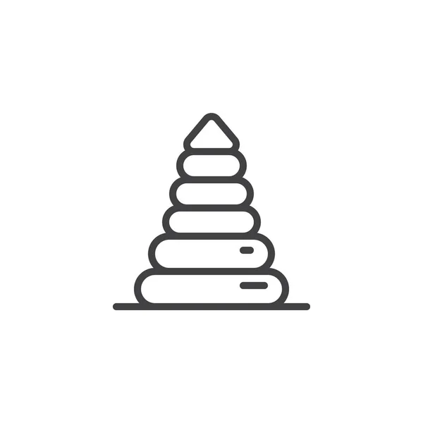 Піраміда дитячої іграшки Начерки піраміди — стоковий вектор