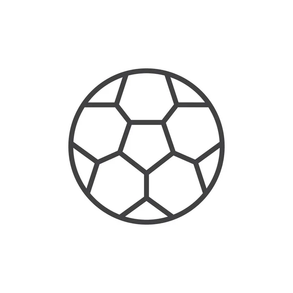 Значок Контура Футбольного Мяча Знак Стиля Мобильной Концепции Веб Дизайна — стоковый вектор
