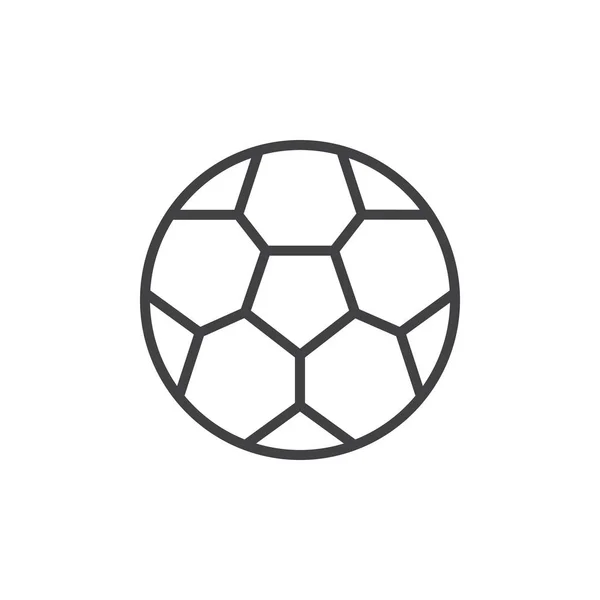 Icono Contorno Pelota Fútbol Signo Estilo Lineal Para Concepto Móvil — Archivo Imágenes Vectoriales