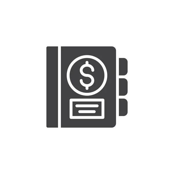 Money book vector icon — Stock Vector