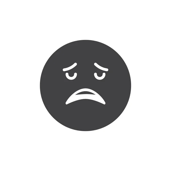 Enttäuschtes Gesicht Emoji-Vektorsymbol — Stockvektor