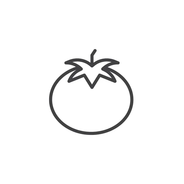 Иконка Контура Помидора Знак Стиля Мобильной Концепции Веб Дизайна Овощная — стоковый вектор