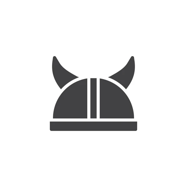 Vikingo icono del vector casco — Vector de stock